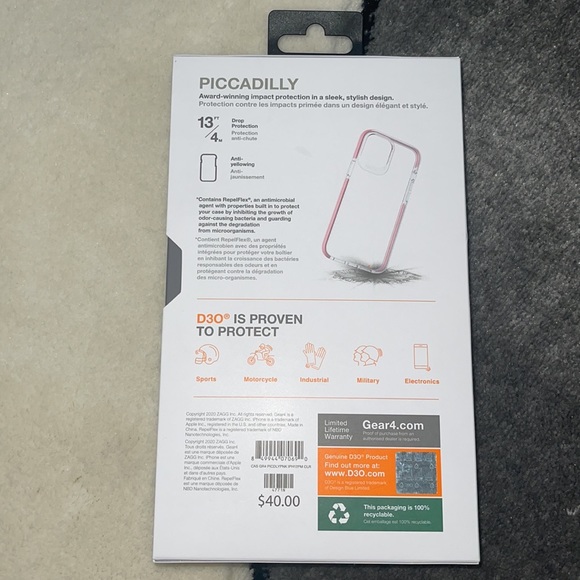 gear4 Clear case with Pink Trim 🎀 - Picture 4 of 4